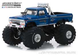 Ford  - F-250 Monster Truck 1974 blue - 1:64 - GreenLight - 49040A - gl49040A-GM | Toms Modelautos
