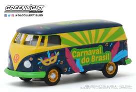 Volkswagen  - T2 Panel Van blue/green/yellow - 1:64 - GreenLight - 30127 - gl30127 | Toms Modelautos