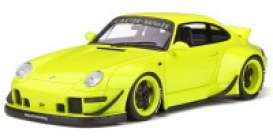 Porsche  - RWB 993 Duck Tail yellow - 1:18 - Kyosho - GTS026KJ-B - GTS026y | Toms Modelautos