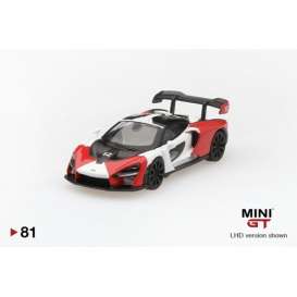 McLaren  - orange/white - 1:64 - Mini GT - 00081-R - MGT00081rhd | Toms Modelautos