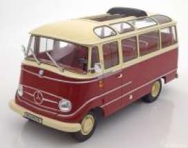 Mercedes Benz  - 1960 red/beige - 1:18 - Norev - 183410 - nor183410 | Toms Modelautos
