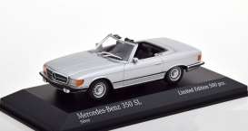 Mercedes Benz  - 350 SL 1974 silver - 1:43 - Maxichamps - 943033433 - mc943033433 | Toms Modelautos