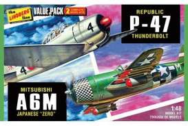Planes  -  P-47 Thunderbolt & A6M Japane  - 1:48 - Lindberg - HL507 - lndsHL507 | Toms Modelautos