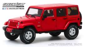 Jeep  - Wrangler Unlimited Sahara 2017 red - 1:43 - GreenLight - 86177 - gl86177 | Toms Modelautos