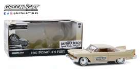 Plymouth  - Fury 1957 creme - 1:24 - GreenLight - 18257 - gl18257 | Toms Modelautos