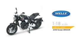 Honda  - CBR 1000R black - 1:18 - Welly - 12852 - welly12852 | Toms Modelautos