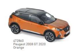 Peugeot  - 2008 GT 2020 orange - 1:43 - Norev - 472860 - nor472860 | Toms Modelautos