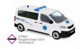 Peugeot  - 2016 white/blue - 1:43 - Norev - 479865 - nor479865 | Toms Modelautos