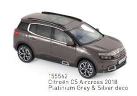 Citroen  - C5 2018 grey/silver - 1:43 - Norev - 155562 - nor155562 | Toms Modelautos