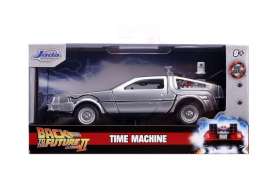 Delorean  - Back to the Future II grey-silver - 1:32 - Jada Toys - 30541 - jada30541 | Toms Modelautos