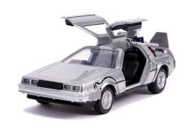 Delorean  - Back to the Future II grey-silver - 1:32 - Jada Toys - 30541 - jada30541 | Toms Modelautos