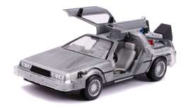 Delorean  - Back to the Future II grey-silver - 1:24 - Jada Toys - 31468 - jada31468 | Toms Modelautos