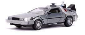 Delorean  - Back to the Future II grey-silver - 1:24 - Jada Toys - 31468 - jada31468 | Toms Modelautos