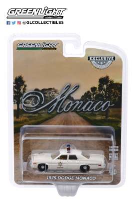 Dodge  - Monaco 1975 white - 1:64 - GreenLight - 30140 - gl30140 | Toms Modelautos