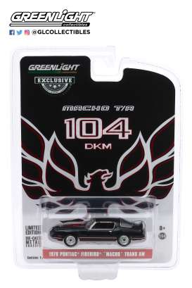 Pontiac  - Firebird 1978 black/red - 1:64 - GreenLight - 30149 - gl30149 | Toms Modelautos