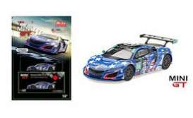 Acura  - NSX GT3 blue/white - 1:64 - Mini GT - 00052-L - MGT00052lhdMJ | Toms Modelautos