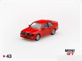 BMW  - M3 E30 red - 1:64 - Mini GT - mgt00043R - MGT00043rhd | Toms Modelautos
