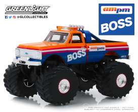 Chevrolet  - F-10 Monster Truck 1972 orange/blue - 1:43 - GreenLight - 88021 - gl88021GM | Toms Modelautos
