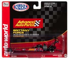 Dragster  - 2019 Brittany Force 2019 red/black - 1:64 - Auto World - awsp025 - AWSP025 | Toms Modelautos