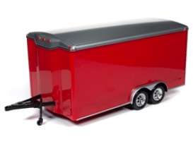 Trailer  - red/silver - 1:18 - Auto World - AMM1218 - AMM1218 | Toms Modelautos