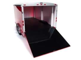 Trailer  - red/silver - 1:18 - Auto World - AMM1218 - AMM1218 | Toms Modelautos