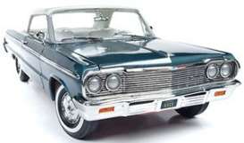 Chevrolet - Impala 1964 aqua green/white - 1:18 - Auto World - AMM1219 - AMM1219 | Toms Modelautos Chevrolet - Impala 1964 aqua green/white - 1:18 - Auto World - AMM1219 - AMM1219 | Toms Modelautos