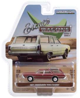 Oldsmobile  - Vista Cruiser 1971 red - 1:64 - GreenLight - 29990D - gl29990D | Toms Modelautos