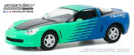 Corvette  - C6 2013 green-blue - 1:64 - GreenLight - 30176 - gl30176 | Toms Modelautos