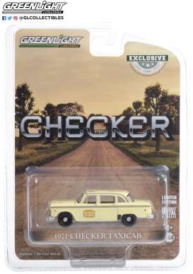 Checker  - Taxicab Tisdale Cab Co. 1971 white - 1:64 - GreenLight - 30182 - gl30182 | Toms Modelautos