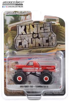 Ford  - F-250 Monster Truck 1993 red - 1:64 - GreenLight - 49070E - gl49070E | Toms Modelautos