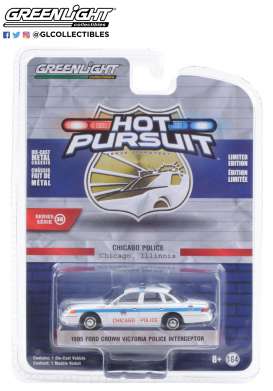 Ford  - Crown Victoria 1995 white/blue - 1:64 - GreenLight - 42930D - gl42930D | Toms Modelautos