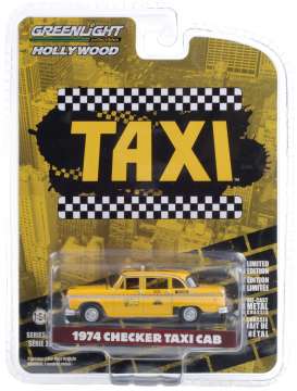 Checker  - 1974 yellow - 1:64 - GreenLight - 44890C - gl44890C | Toms Modelautos