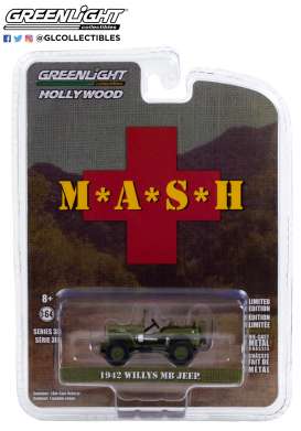 Willys Jeep - MB 1942 green - 1:64 - GreenLight - 44900A - gl44900A | Toms Modelautos