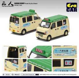 Suzuki  - Every Bus 2018 cream/green - 1:64 - Era - 19EVESP10 - Era19EVESP10 | Toms Modelautos