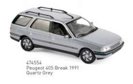 Peugeot  - 1991 grey - 1:43 - Norev - 474554 - nor474554 | Toms Modelautos
