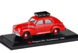 Peugeot  - 203 1960 red - 1:43 - Magazine Models - TX16 - magTX16 | Toms Modelautos