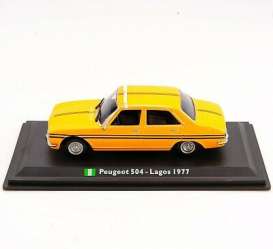 Peugeot  - 504 1977 yellow - 1:43 - Magazine Models - TX22 - magTX22 | Toms Modelautos