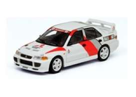 Mitsubishi  - Lancer white/red - 1:64 - Inno Models - in64EVO3RAMS - in64EVO3RAMS | Toms Modelautos