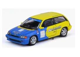 Honda  - Civic  yellow/blue - 1:64 - Inno Models - in64EATSP85 - in64EATSP85 | Toms Modelautos