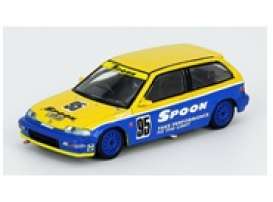 Honda  - Civic  yellow/blue - 1:64 - Inno Models - in64EF9SP - in64EF9SP | Toms Modelautos