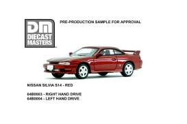 Nissan  - Silvia S14 1994 red - 1:64 - BM Creations - 64B0003 - BMDM64B0003 | Toms Modelautos