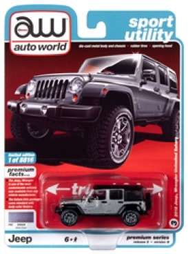 Jeep - Wrangler 2018 silver/black - 1:64 - Auto World - SP036B - AWSP036B | Toms Modelautos Jeep - Wrangler 2018 silver/black - 1:64 - Auto World - SP036B - AWSP036B | Toms Modelautos