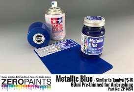 Zero Paints Paint - Metallic Blue - Zero Paints - ZP1454 | Toms Modelautos