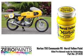 Zero Paints Paint - Norton 750 Yellow - Zero Paints - ZP1470 | Toms Modelautos