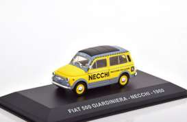 Fiat  - 1960 yellow/grey - 1:43 - Magazine Models - magkPubFi1960 | Toms Modelautos