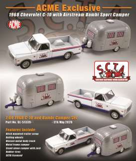 Chevrolet  - C-10 1968 white/silver - 1:64 - Acme Diecast - 51339 - acme51339 | Toms Modelautos