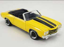 Chevrolet - Chevelle Convertible Restomod 1970 yellow/black - 1:18 - Acme Diecast - 1805519 - acme1805519 | Toms Modelautos Chevrolet - Chevelle Convertible Restomod 1970 yellow/black - 1:18 - Acme Diecast - 1805519 - acme1805519 | Toms Modelautos