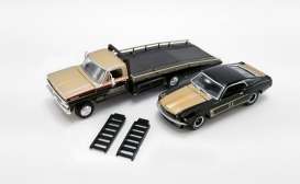 Ford  - F-350 Ramp Truck 1970 black/gold - 1:64 - Acme Diecast - 51341 - acme51341 | Toms Modelautos