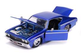 Chevrolet - Chevelle 1969 candy blue - 1:24 - Jada Toys - 31455 - jada31455 | Toms Modelautos Chevrolet - Chevelle 1969 candy blue - 1:24 - Jada Toys - 31455 - jada31455 | Toms Modelautos