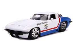 Chevrolet - Corvette 1963 glossy white - 1:24 - Jada Toys - 31666 - jada31666 | Toms Modelautos Chevrolet - Corvette 1963 glossy white - 1:24 - Jada Toys - 31666 - jada31666 | Toms Modelautos